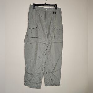 Vintage Columbia PFG Convertible Cargo Pants Men's Size Medium Olive Green